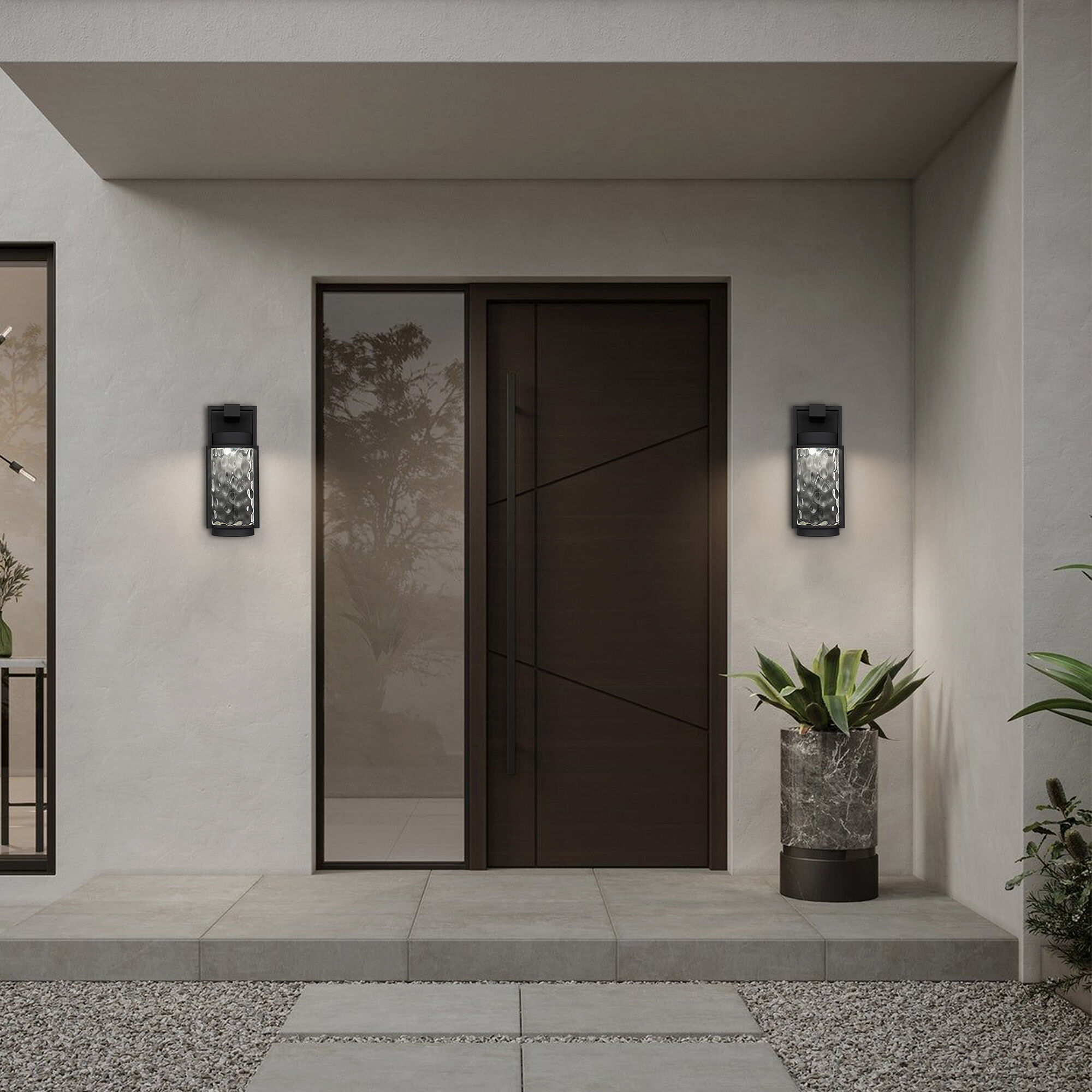 Winston LED 12.88 inch Sand Black Outdoor Wall Sconce